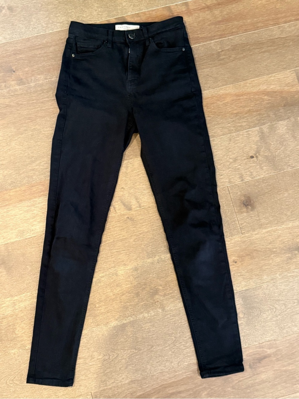 Topshop Joni Black High Waisted Skinny Jeans W26 L32 Stretch Y2K Indie Sleaze